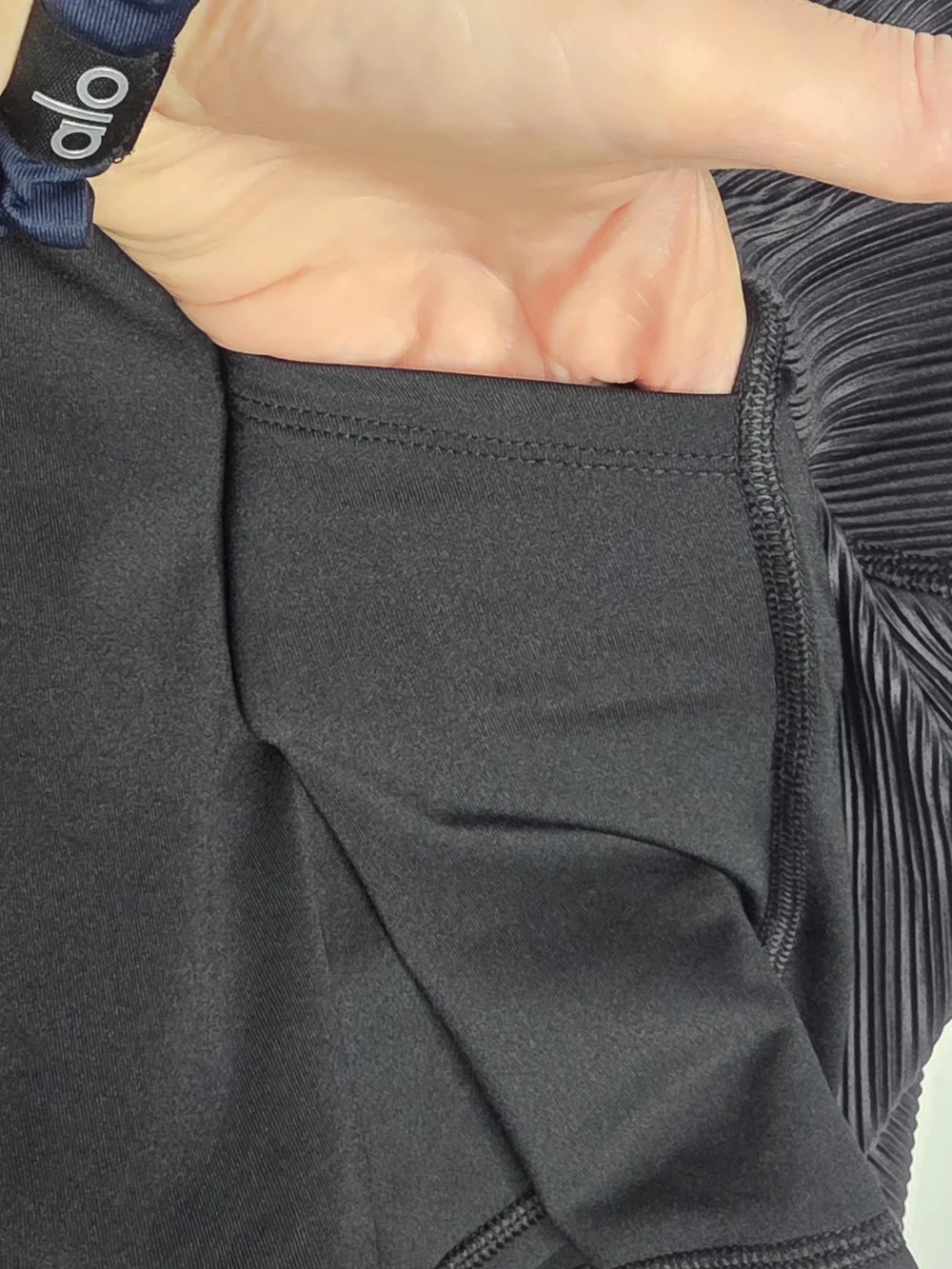 Alo Micro Plisse Lined Tennis Skirt L EUC